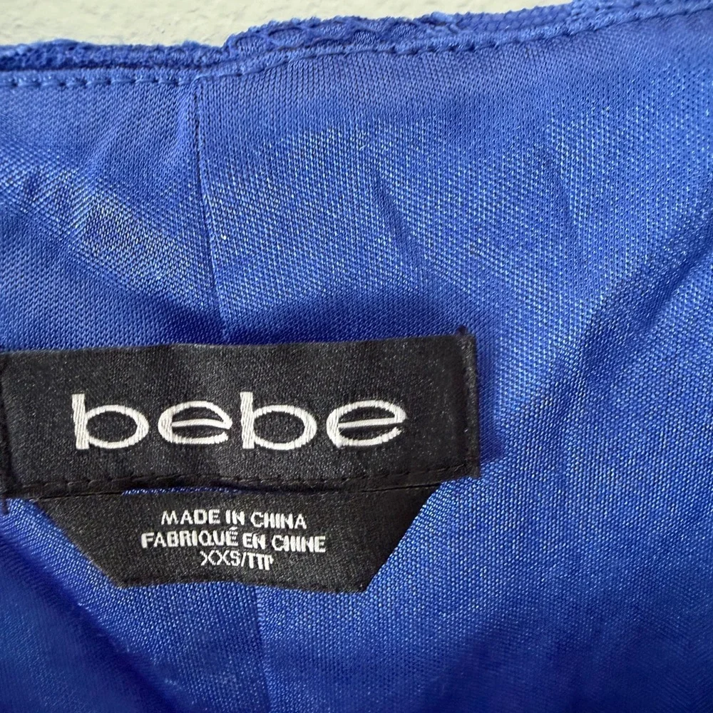 bebe Royal Blue Lace Mini Dress xxs - Picture 3 of 4